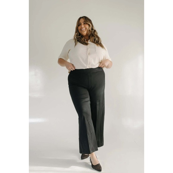 SPANX Pants - SPANX Supersmooth PerfectFit Ponte Wide Leg Pants Black Pull On 2X